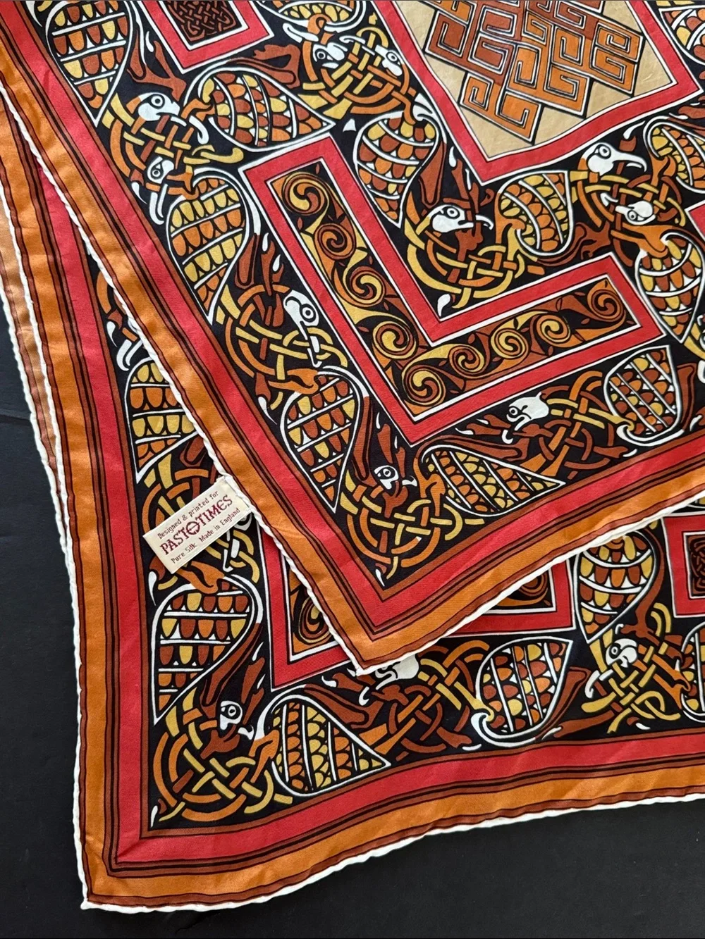 Past Times Vintage Abstract Silk Scarf